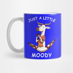 Just A Little Moody, funny cow doing yoga Mug